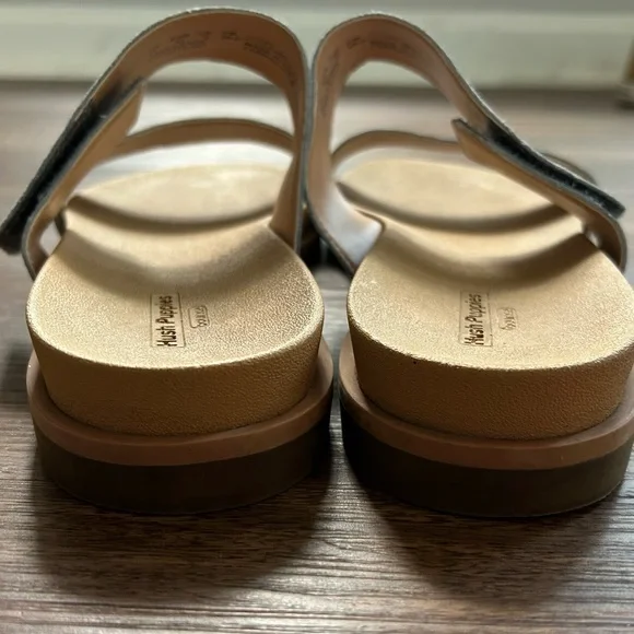 HUSH PUPPIES Powder Blue Adjustable Strap Comfort Sandals Coastal | Size 11 Wide - Picture 6 of 11